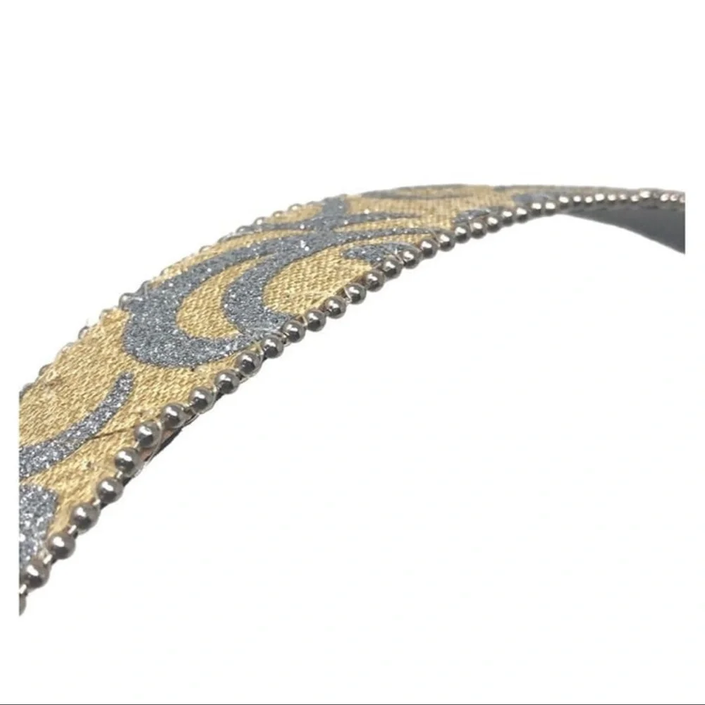 Vintage Elite Gold & Silver Metallic Belt